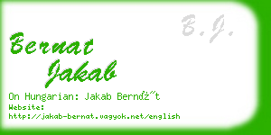 bernat jakab business card